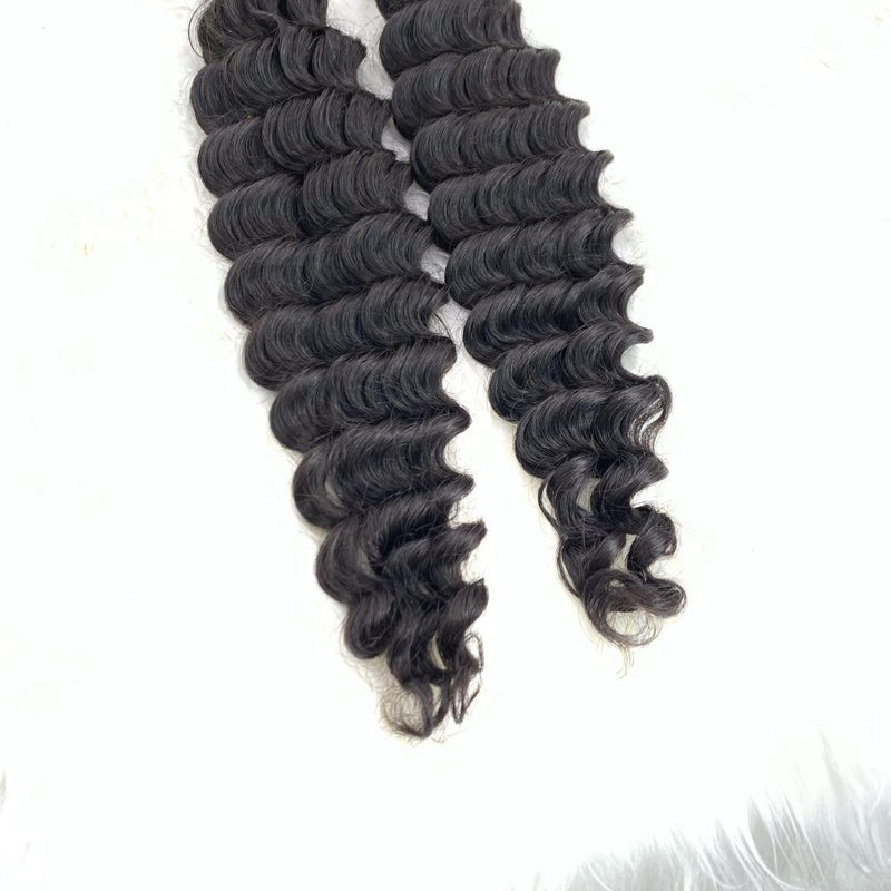 Deep Curly Hair Bundles | Super Virgin Hair | Premium Quality, Bouncy Deep Curls for Full, Natural-Looking Hair Extensions