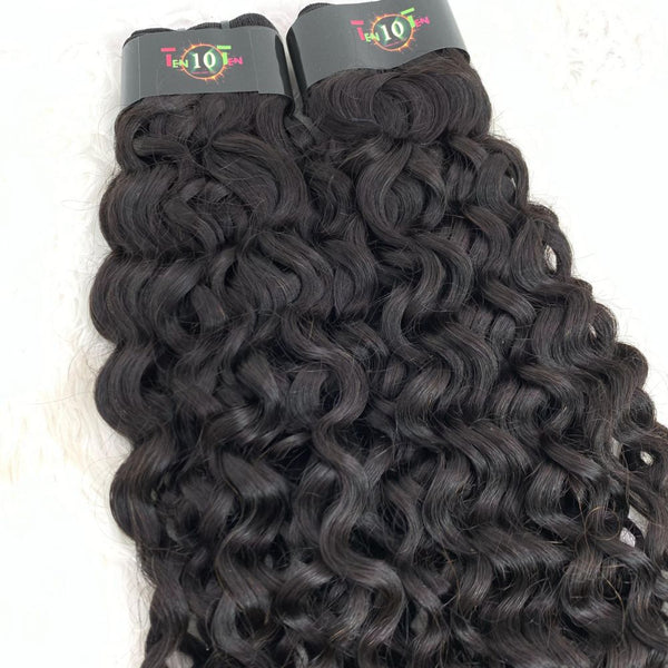 Water Wave Hair Bundles | Super Virgin Hair | Luxurious, Bouncy Water Wave Extensions for Natural Curls and Long-Lasting Volume