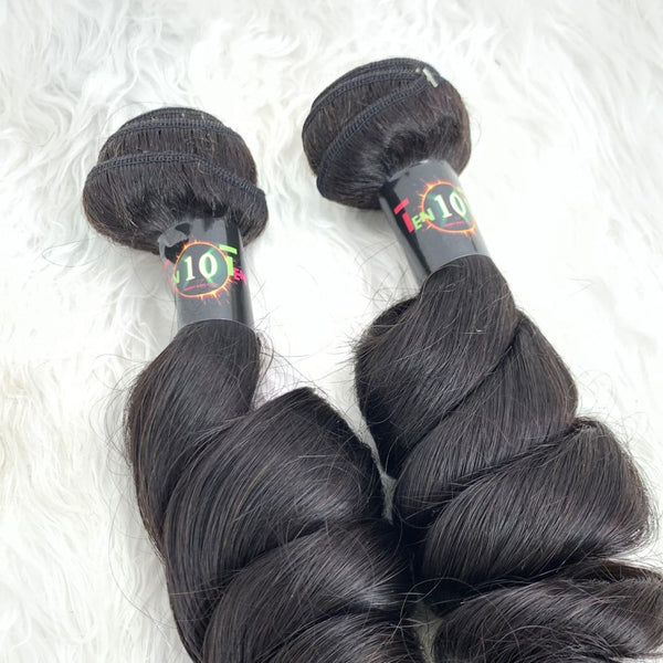 Loose Wave Hair Bundles | Super Virgin Hair | Soft, Natural Loose Waves for Full, Bouncy Hair Extensions with Long-Lasting Volume