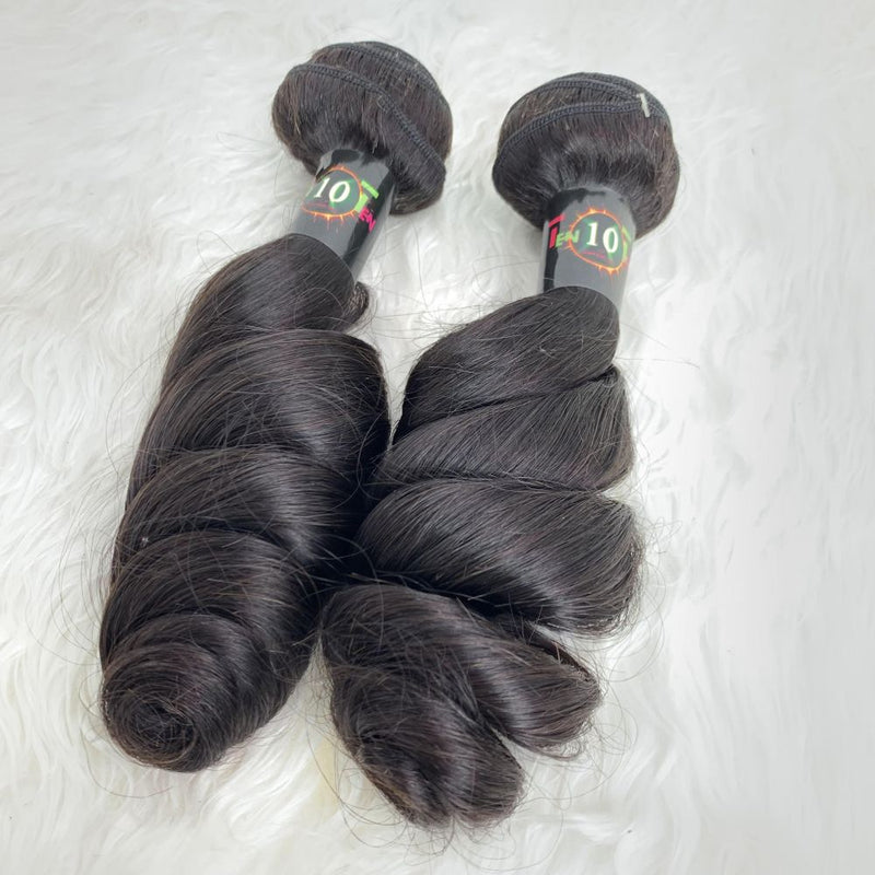 Loose Wave Hair Bundles | Super Virgin Hair | Soft, Natural Loose Waves for Full, Bouncy Hair Extensions with Long-Lasting Volume