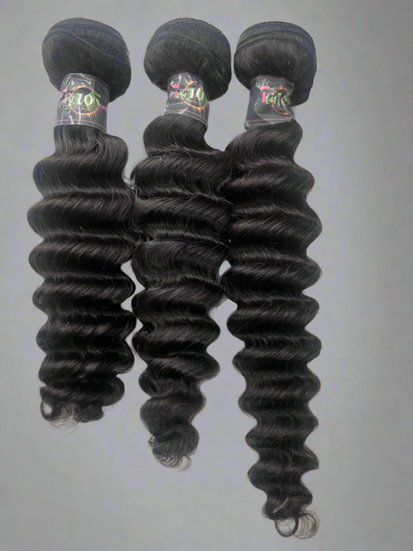 Deep Wave Human Hair Bundles | Super Virgin Hair | Premium Quality Deep Wave Extensions for Natural, Bouncy Curls and Long-Lasting Volume