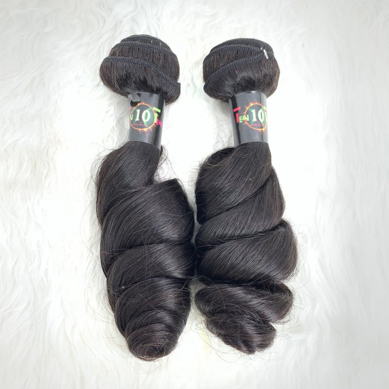 Loose Wave Hair Bundles | Super Virgin Hair | Soft, Natural Loose Waves for Full, Bouncy Hair Extensions with Long-Lasting Volume