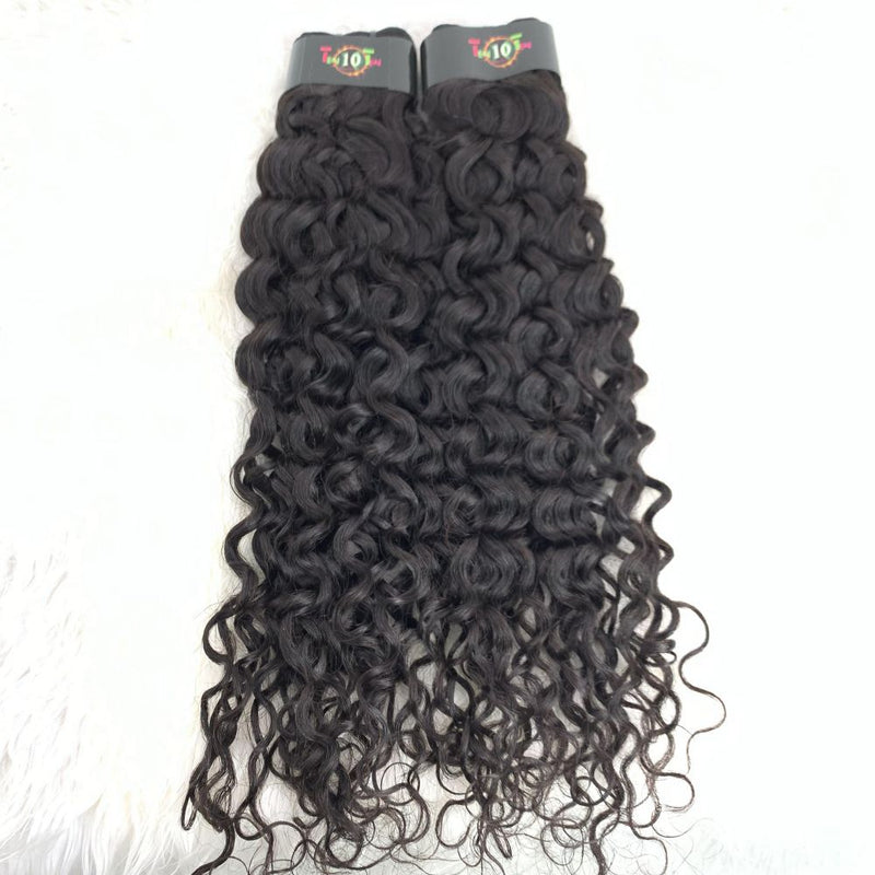 Water Wave Hair Bundles | Super Virgin Hair | Luxurious, Bouncy Water Wave Extensions for Natural Curls and Long-Lasting Volume